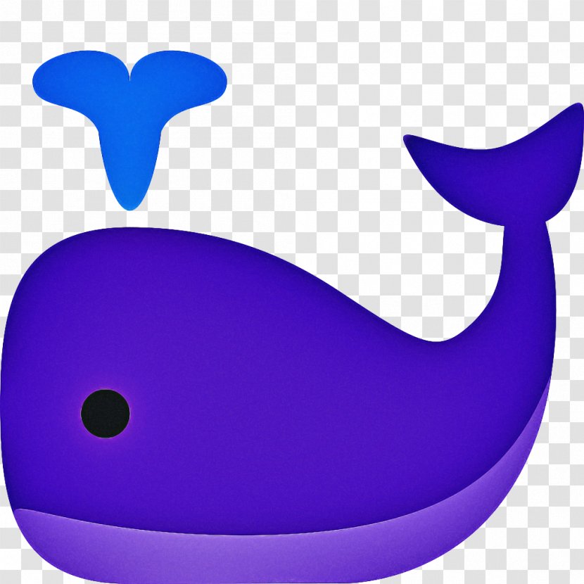 Whale Cartoon - Dolphin - Electric Blue Transparent PNG