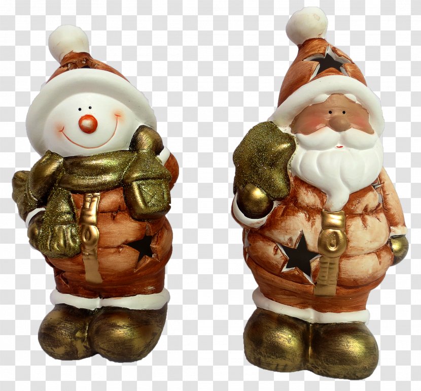 Santa Claus Christmas Ceramic Garden Gnome Porcelain - Figurine Transparent PNG