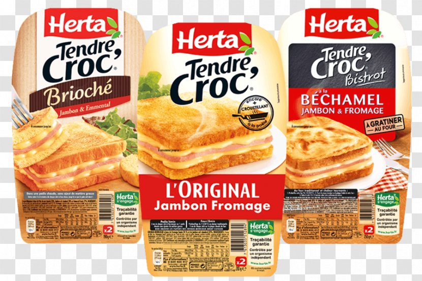 Vegetarian Cuisine Croque-monsieur Recipe Herta Foods Fast Food - Convenience - Ham Transparent PNG