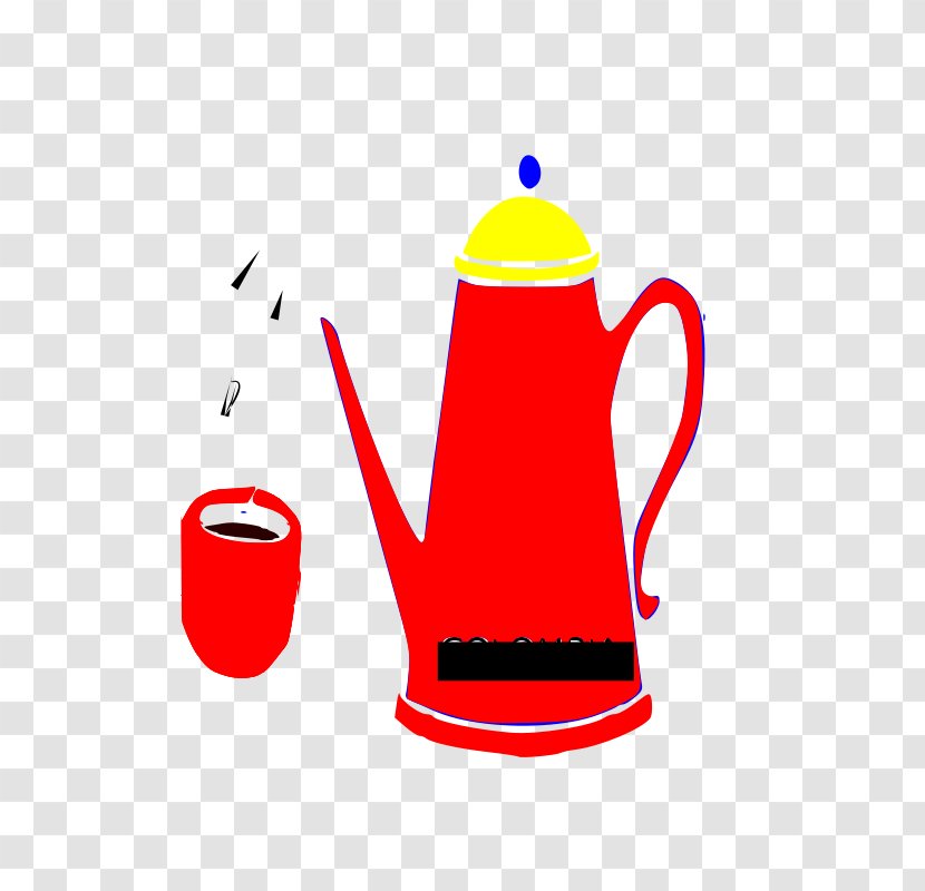 Coffee Cup Kettle Clip Art - Tableware - Red And Cups Transparent PNG