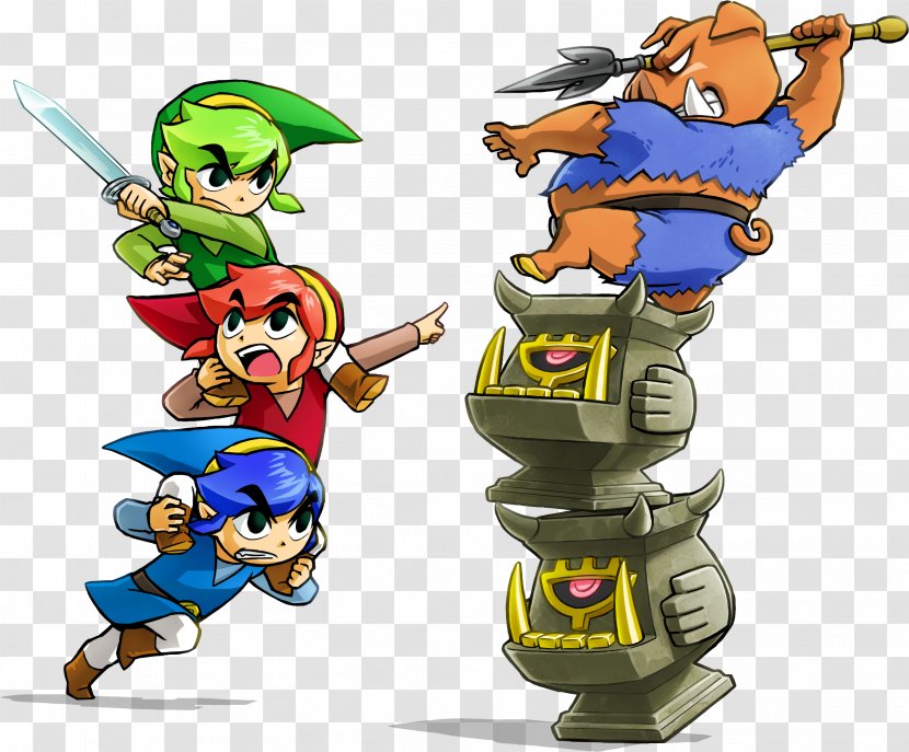 The Legend Of Zelda: Tri Force Heroes Breath Wild Four Swords Adventures Link Video Game - Nintendo - Zelda Transparent PNG