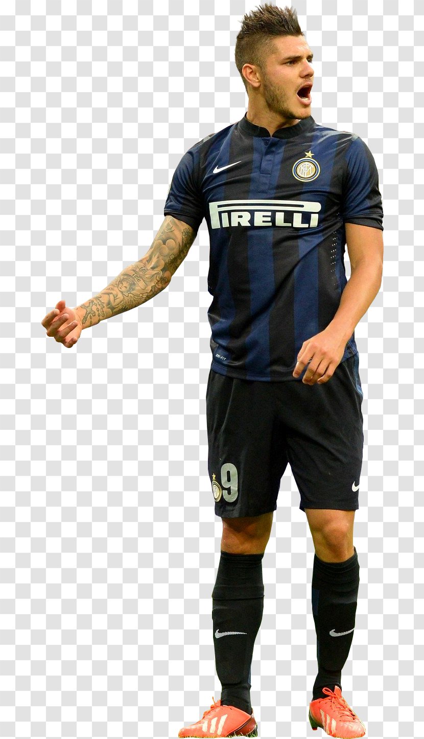 Mauro Icardi Inter Milan Jersey Rendering Football Player - Sergio Aguero Transparent PNG