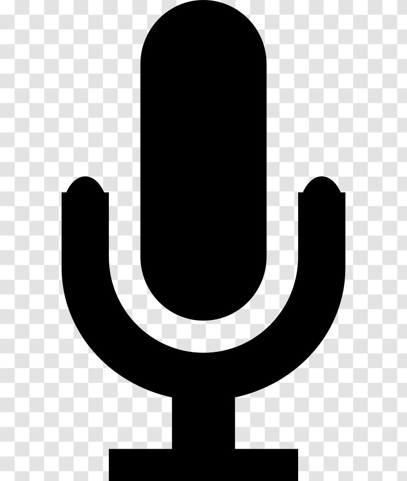 Microphone White Font - Symbol Transparent PNG