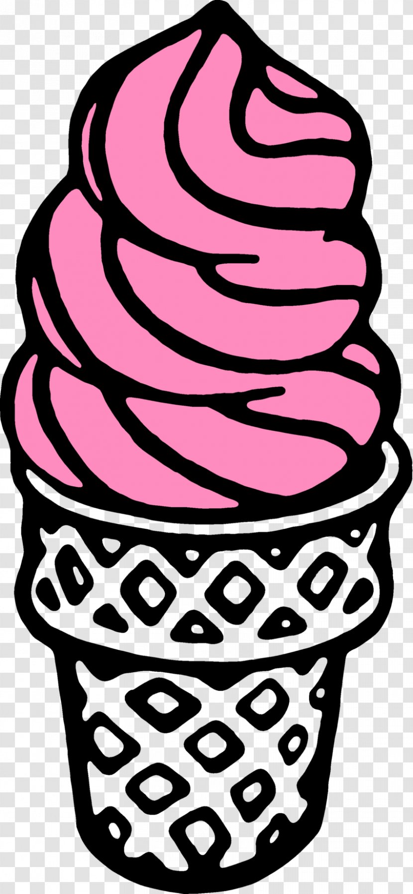 Ice Cream Cones Soft Serve Frozen Yogurt - Wafer Transparent PNG