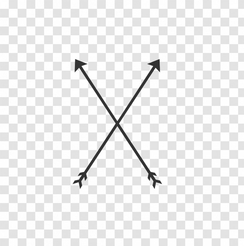 Simple Cross Arrow Drawing- Clipart. - Rectangle - Istock Transparent PNG