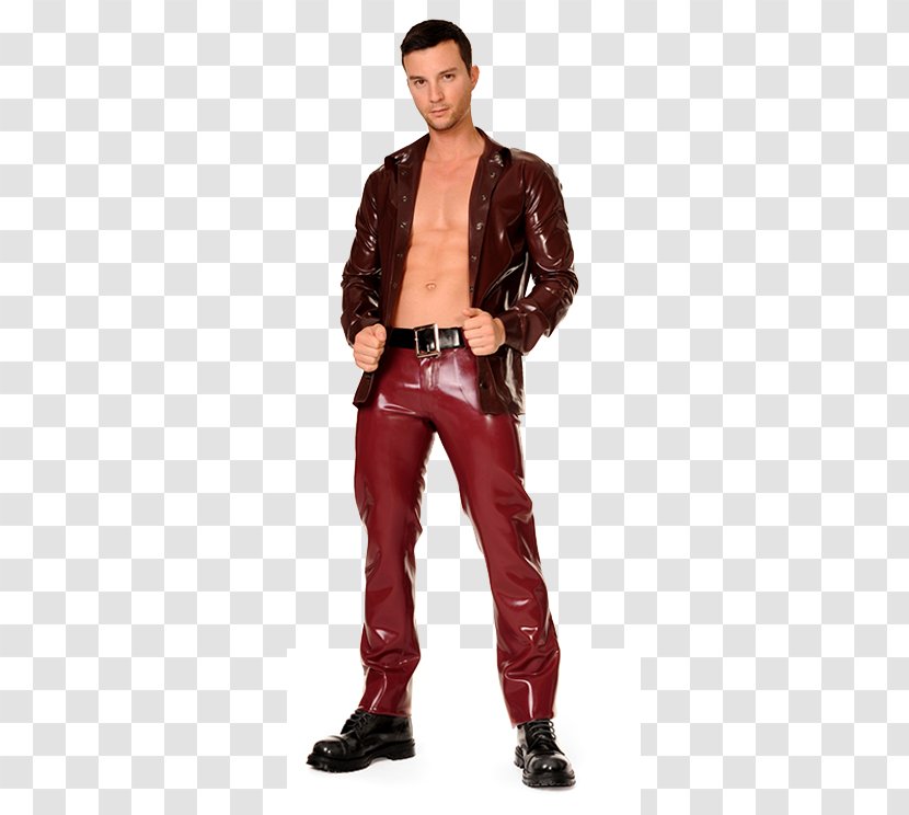 Leather Jacket Material Maroon - Watercolor - Snap Fastener Transparent PNG