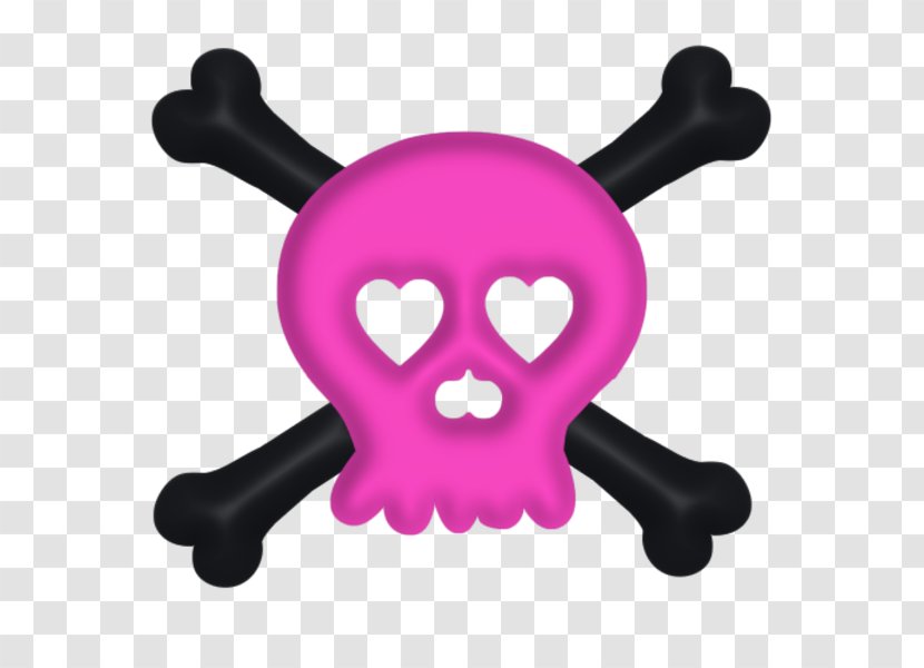 Skull Pink M - Bone Transparent PNG
