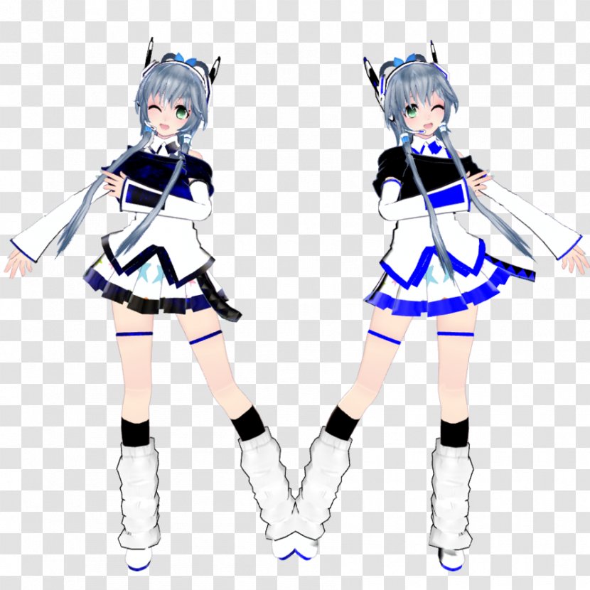Cheerleading Uniforms Pop Raver Hatsune Miku MikuMikuDance Luo Tianyi - Character Transparent PNG