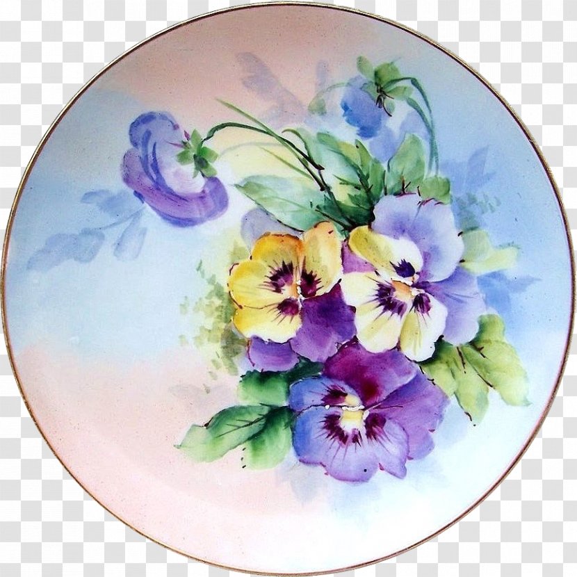 Pansy Floral Design Cut Flowers Violet - Dishware - Flower Transparent PNG