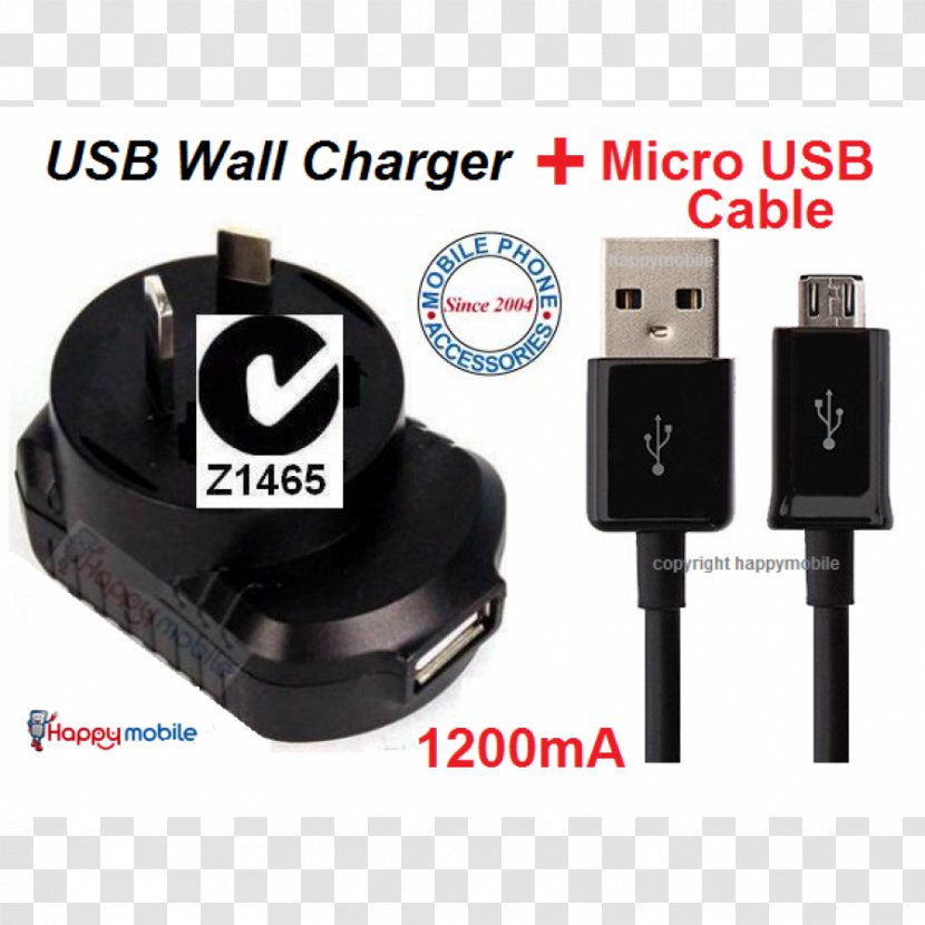 Electrical Cable Battery Charger Micro-USB Mobile Phones - Lg Electronics - Micro Usb Transparent PNG