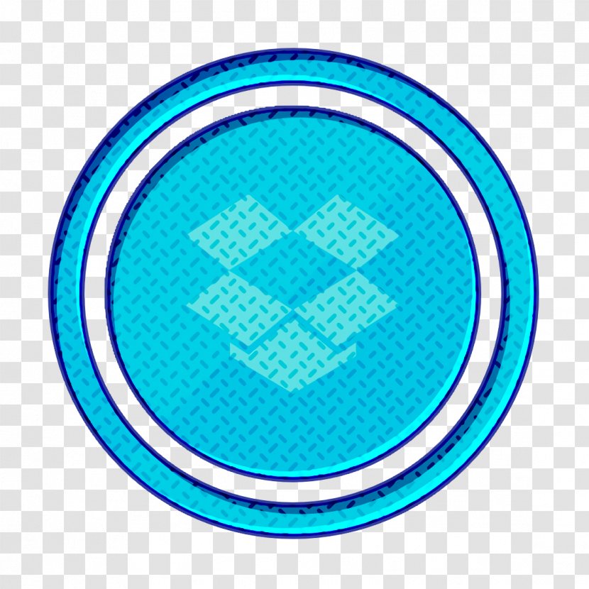 Dropbox Icon - Aqua - Electric Blue Turquoise Transparent PNG