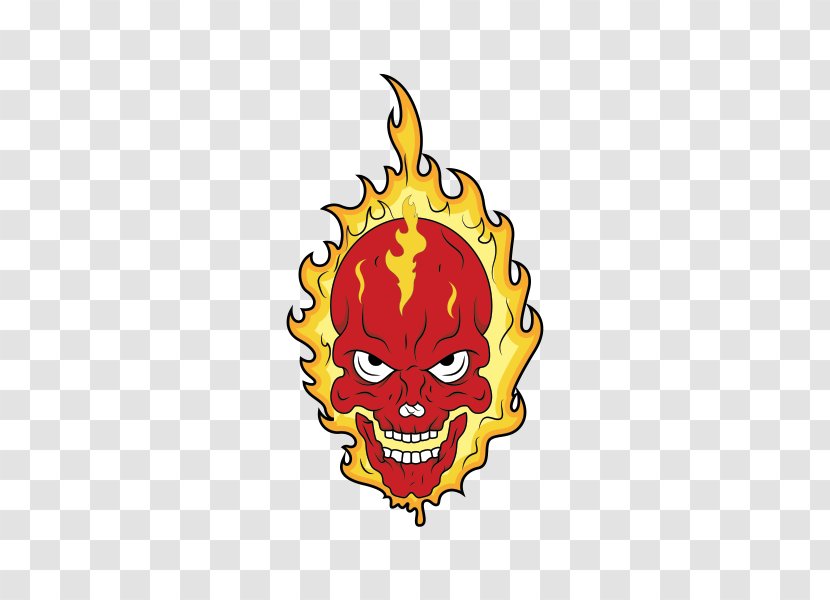 Drawing Flame - Skull Transparent PNG