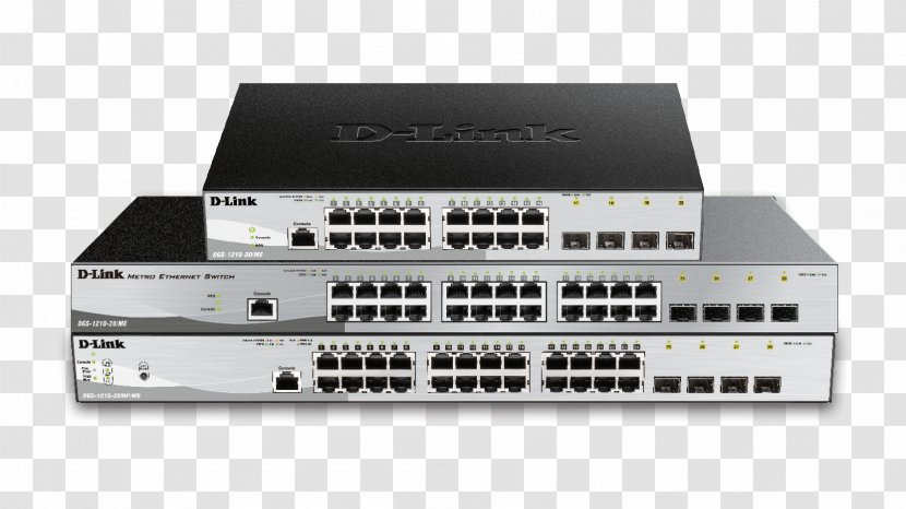 Network Switch Metro Ethernet D-Link Local Area - Computer Transparent PNG