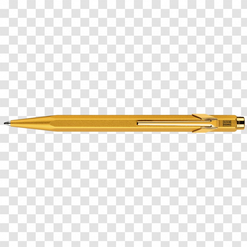 Ballpoint Pen Yellow Angle - Office - Image Transparent PNG
