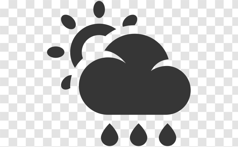 Weather Forecasting Rain Map - Black - Icon Symbol Transparent PNG