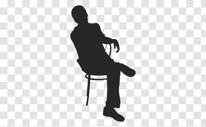 Silhouette Chair Sitting Clip Art - Arm - Man Transparent PNG