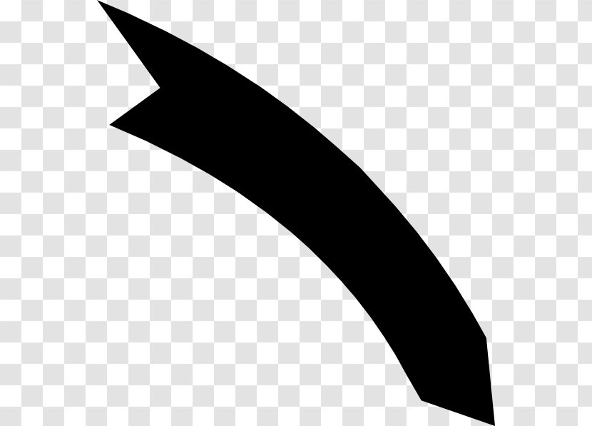 Crooked Arrow Microblading Clip Art - Black - Wiki Transparent PNG