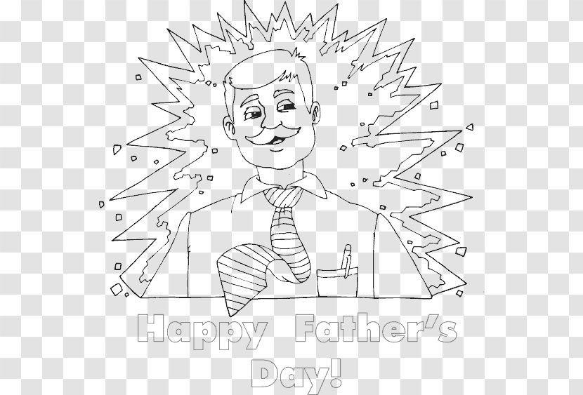Drawing Line Art /m/02csf Clip - Flower - Happy Father’s Day Transparent PNG