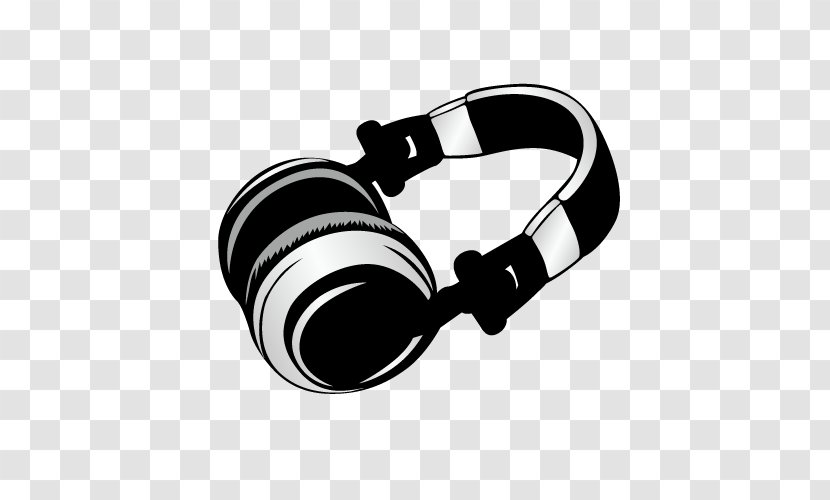 Headphones Download Clip Art - Black And White Transparent PNG