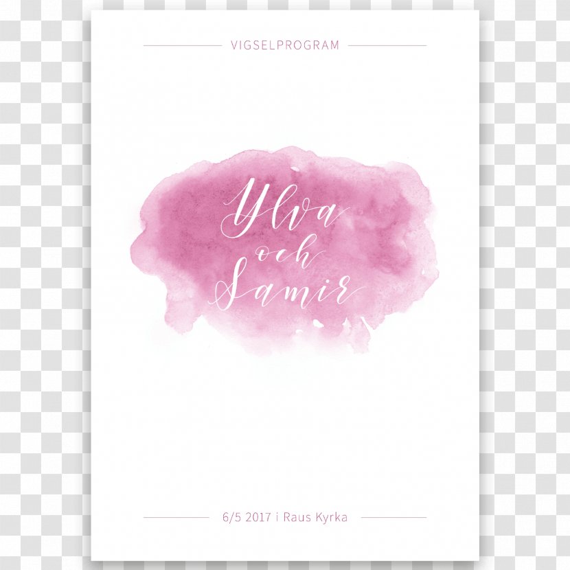 Greeting & Note Cards Pink M - Aquarelle Transparent PNG