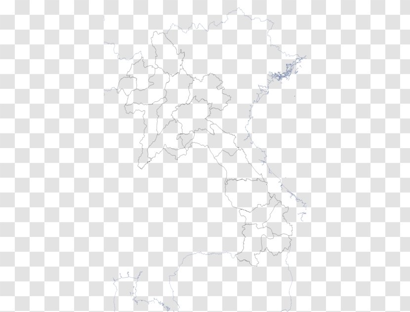 Line Art Map Tree Sketch - White - Luang Pa Barng Transparent PNG