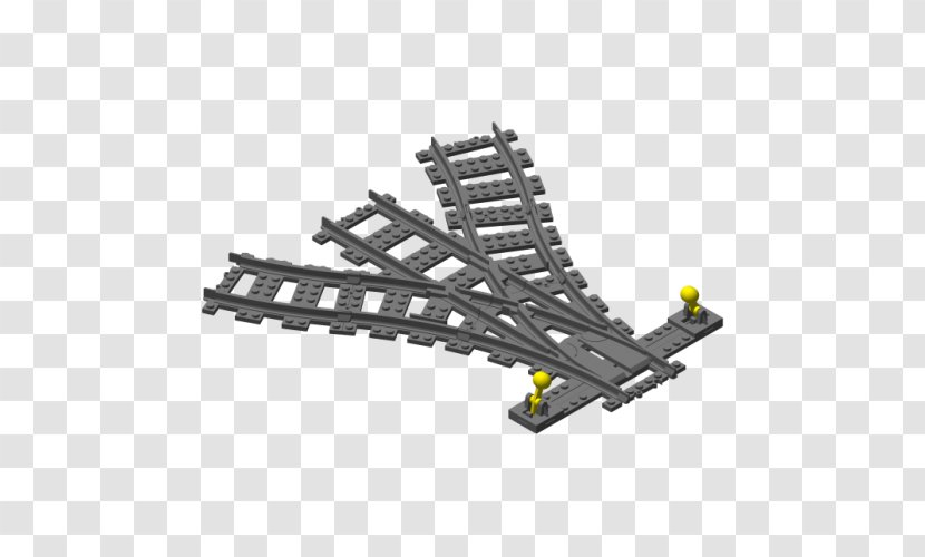 Train Wye Track Car 3D Printing - Lego - Rail Switch Mechanism Transparent PNG