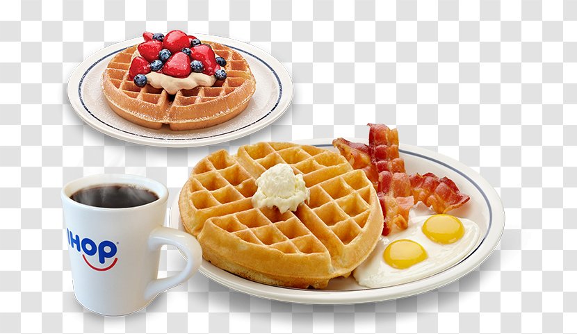 Belgian Waffle Chicken Fingers Scrambled Eggs Pancake - Bacon Egg And Cheese Sandwich Transparent PNG