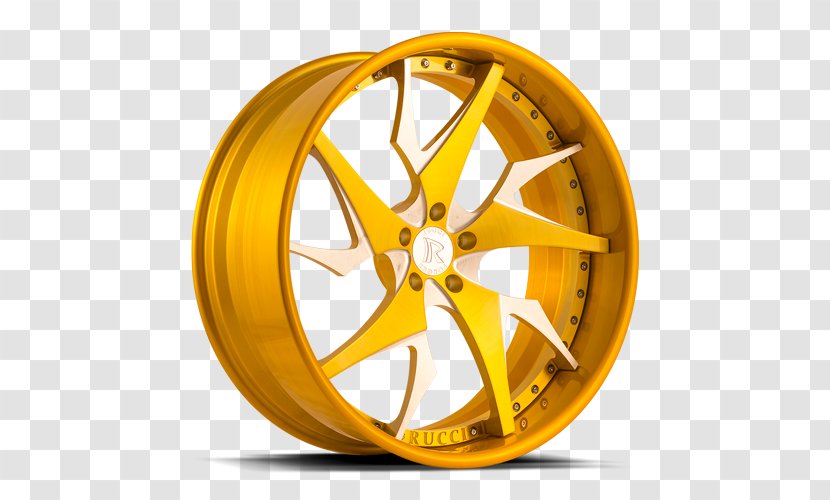 Alloy Wheel Car Spoke Product Design Automotive - Yellow Transparent PNG