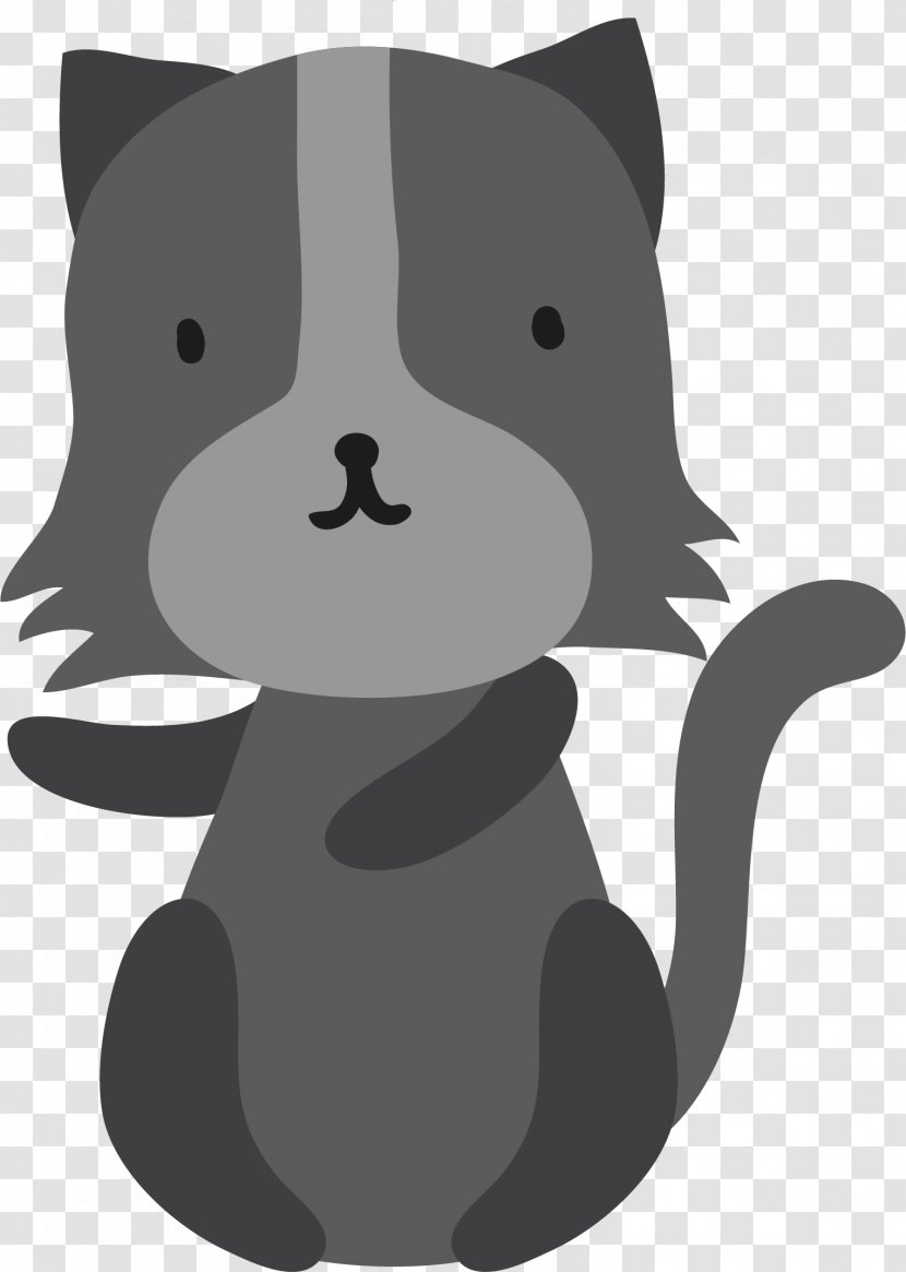 Whiskers Cat Dog - Black - Vector Grey Transparent PNG