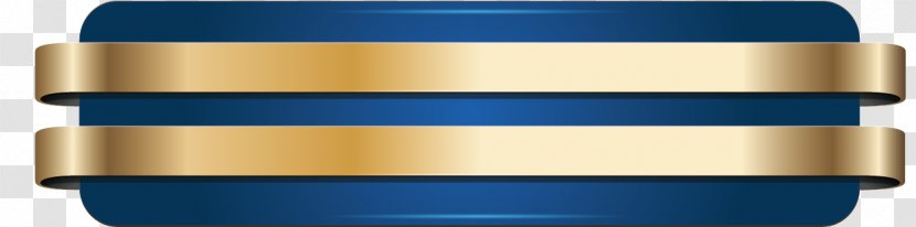 Blue Gold - Rectangle - Cute Button Transparent PNG