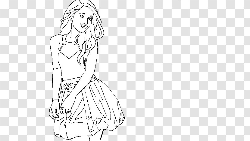 Coloring Book Image Bang Drawing - Silhouette - Easy Drawings Of Ariana Grande Transparent PNG