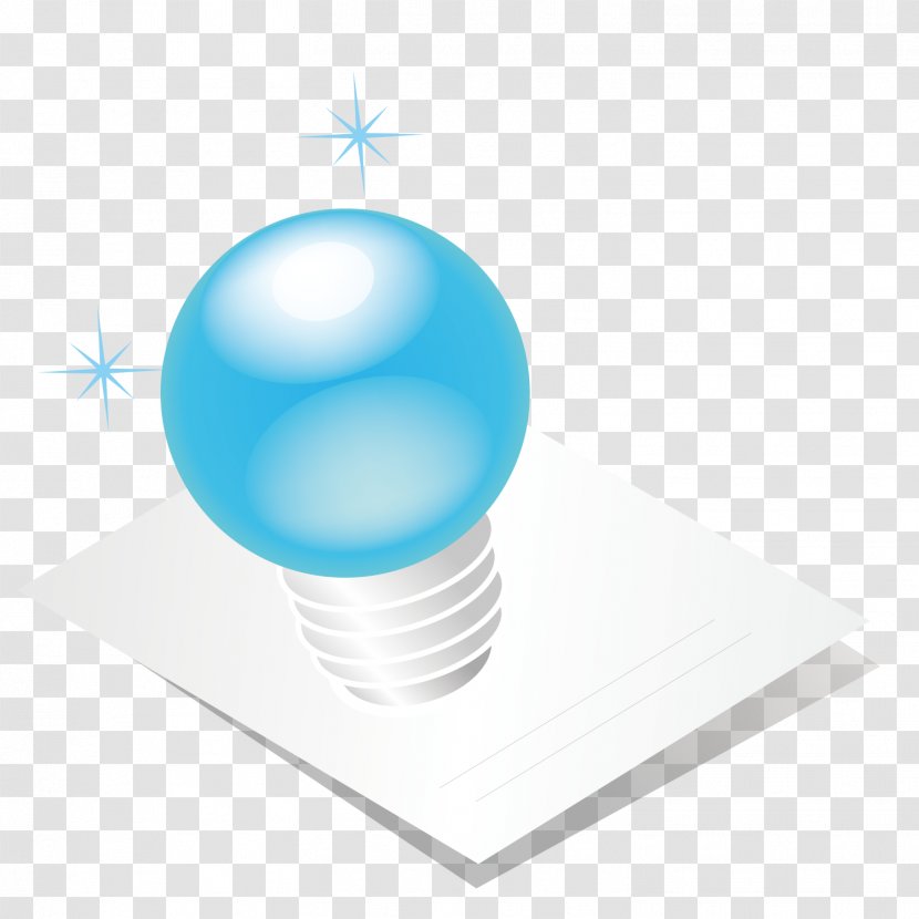 Incandescent Light Bulb Blue - Lamp Transparent PNG
