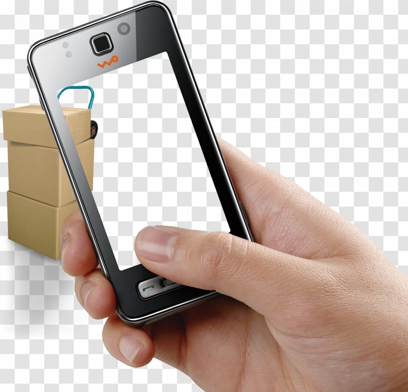 Feature Phone Smartphone Mobile Logistics - Finger - Handheld Camera Packing Material Transparent PNG
