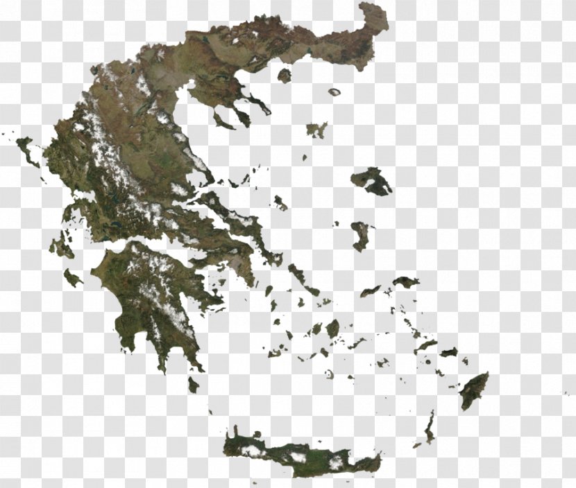 Greece Vector Map - Tree Transparent PNG