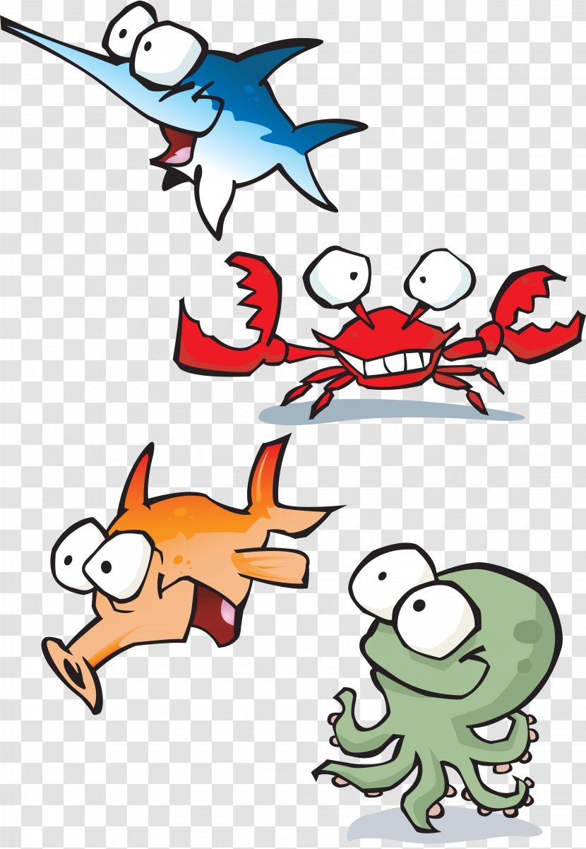 Cartoon Clip Art - Deep Sea Creature - Creatures Transparent PNG