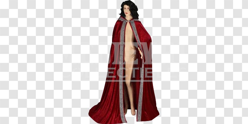 Cape Robe Velvet Cloak Hood - Dress Transparent PNG