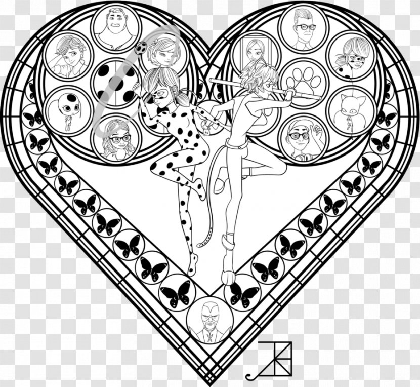 Window Stained Glass Line Art Coloring Book Drawing - Heart Transparent PNG