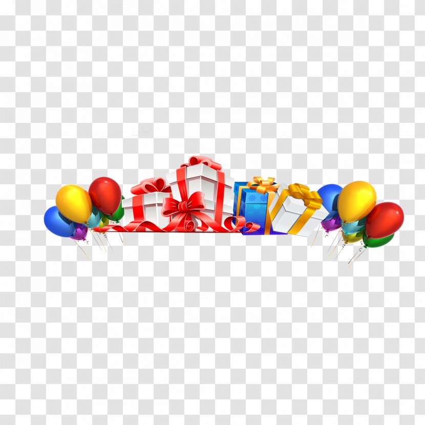 Balloon Gift Box Transparent PNG