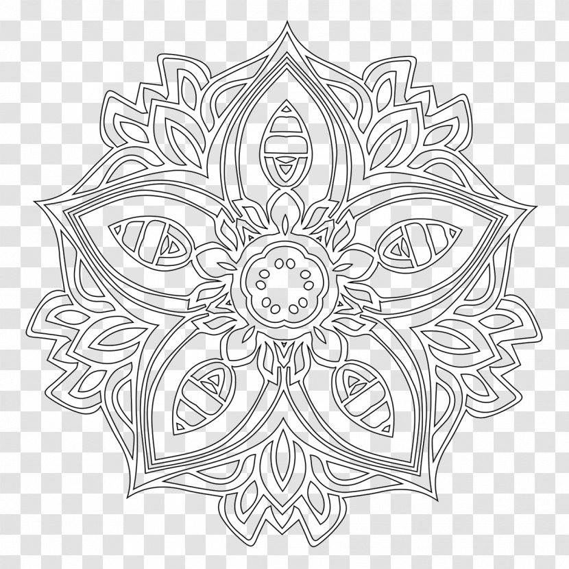 Nature Mandalas Coloring Book Child Color Stress - Artwork Transparent PNG