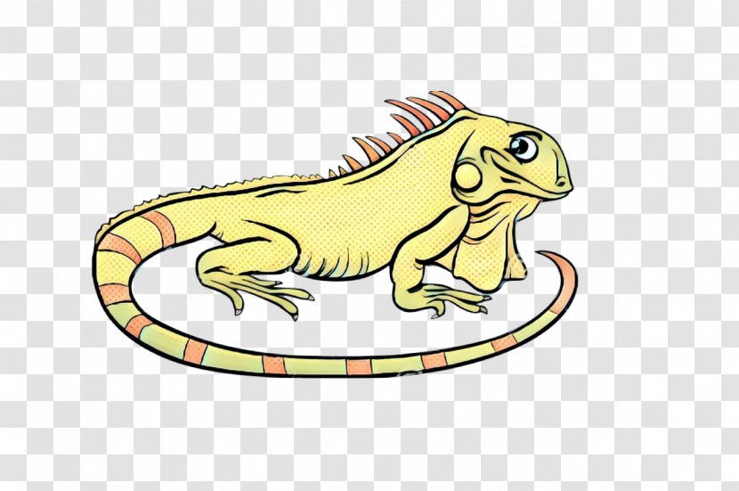 Reptile Clip Art Fauna Cartoon Animal - Iguanidae - Yellow Transparent PNG