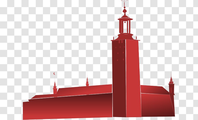 Stockholm City Hall Clip Art - Tower - Red Teaching Building Transparent PNG