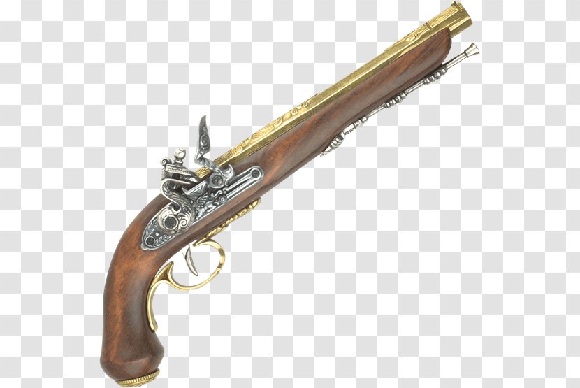 Flintlock Antique Firearms Black Powder Pistol - Heart - Handgun Transparent PNG