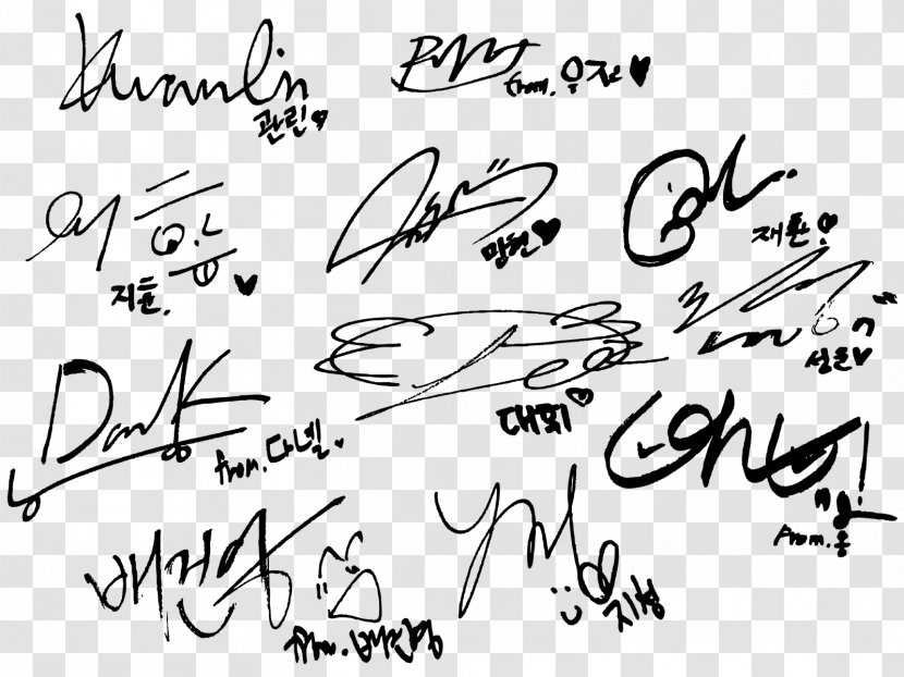 Wanna One Beautiful Burn It Up Autograph - Watercolor - Wannaone Transparent PNG