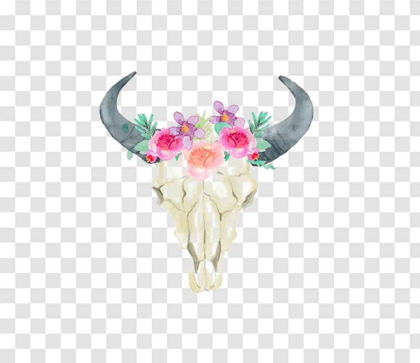 Cattle Wedding Invitation Bull Horn Printing - Printmaking - Sheep Skull Transparent PNG