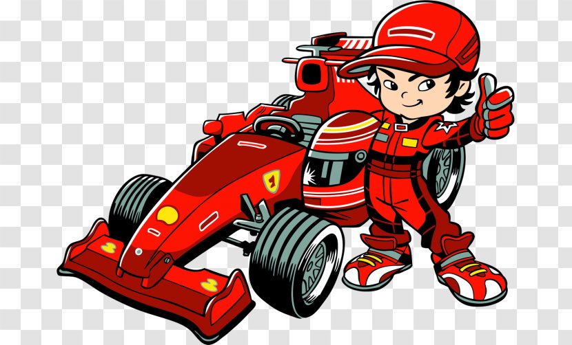 Formula One Cartoon Clip Art - Vehicle - Car Transparent PNG
