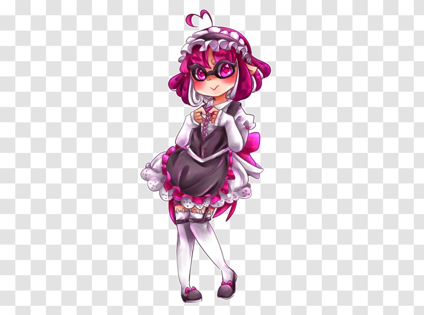 Splatoon 2 Costume Clothing Maid - Silhouette Transparent PNG