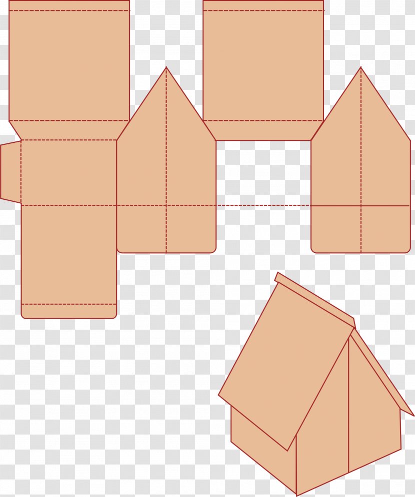 House Paper Building Pattern - Carton Transparent PNG