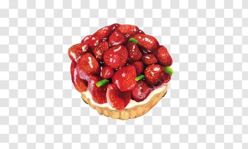 Tart Mousse Strawberry Fruit - Treacle - Tower Hand Painting Material Picture Transparent PNG