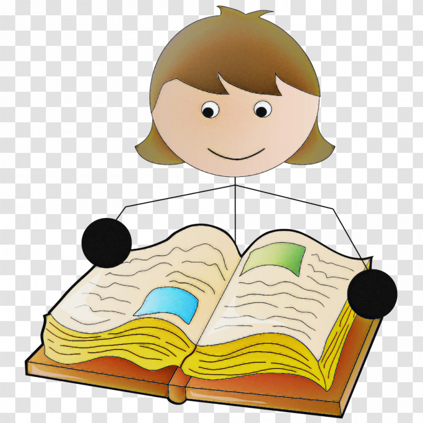 Cartoon Reading Child Learning Transparent PNG