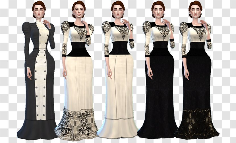 The Sims 4 Gown Victorian Fashion Dress Clothing - Heart Transparent PNG